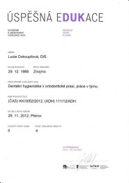 Lucie Dokoupilová, DiS.