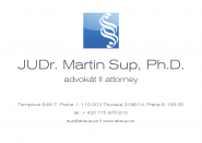 JUDr. Martin Sup, Ph.D., advokát